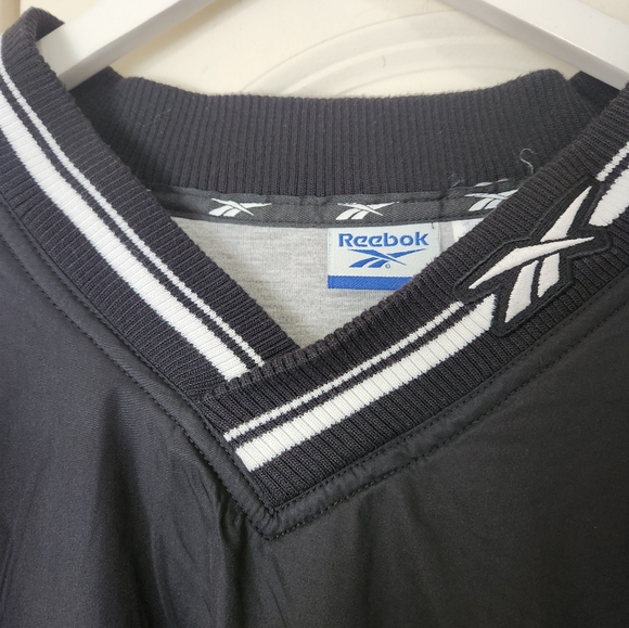 REEBOK Black & White Embroidered Logo Lined Pop Over size XXXL - Picture 3 of 10